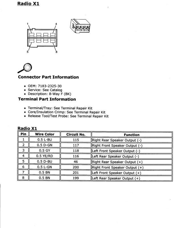 G8 Pinouts for Harnesses(Radio, Fact. Amp, accessory voltage, etc.)
